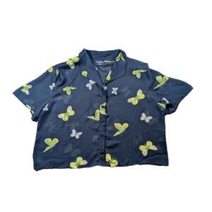POSITIVE ATTITUDE SHEER BUTTERFLY BLOUSE GOTH WHIMSYGOTH SUMMER VACATION